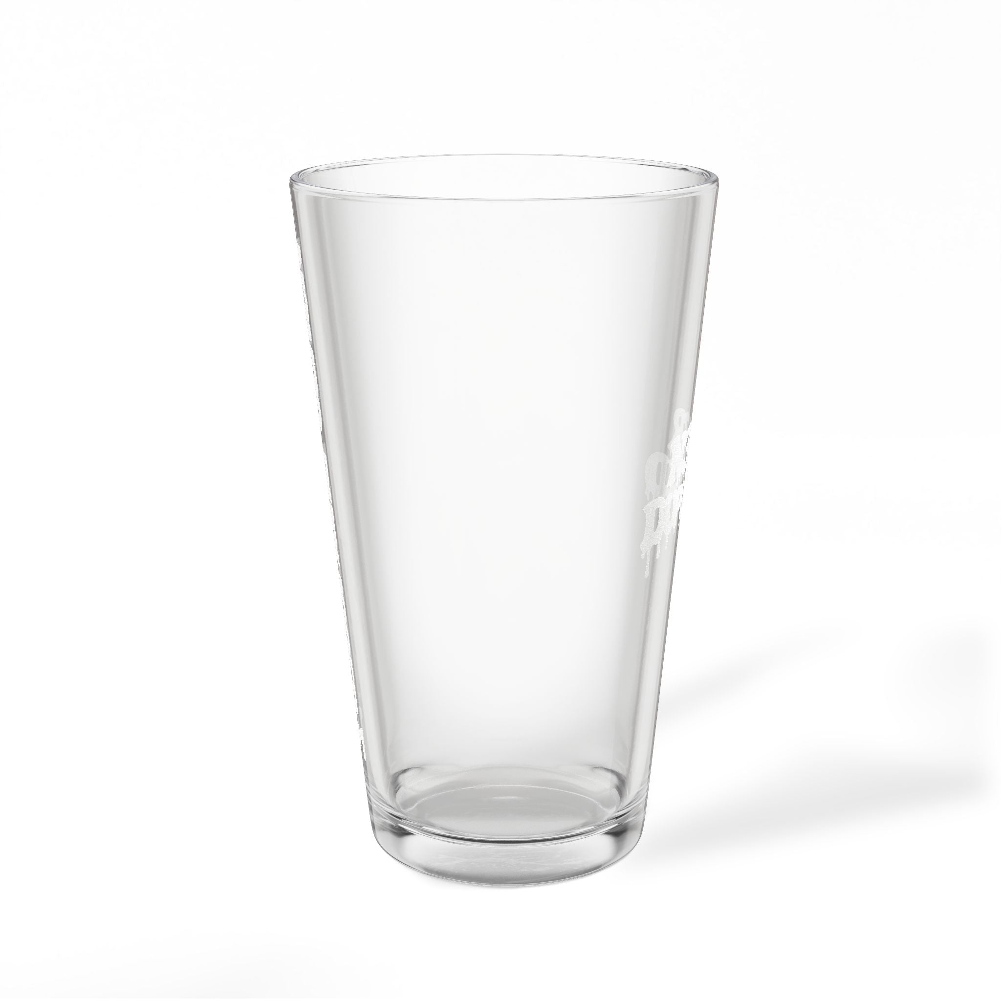 16oz Engraved Pint Glass – Vertical Drip Cross Design