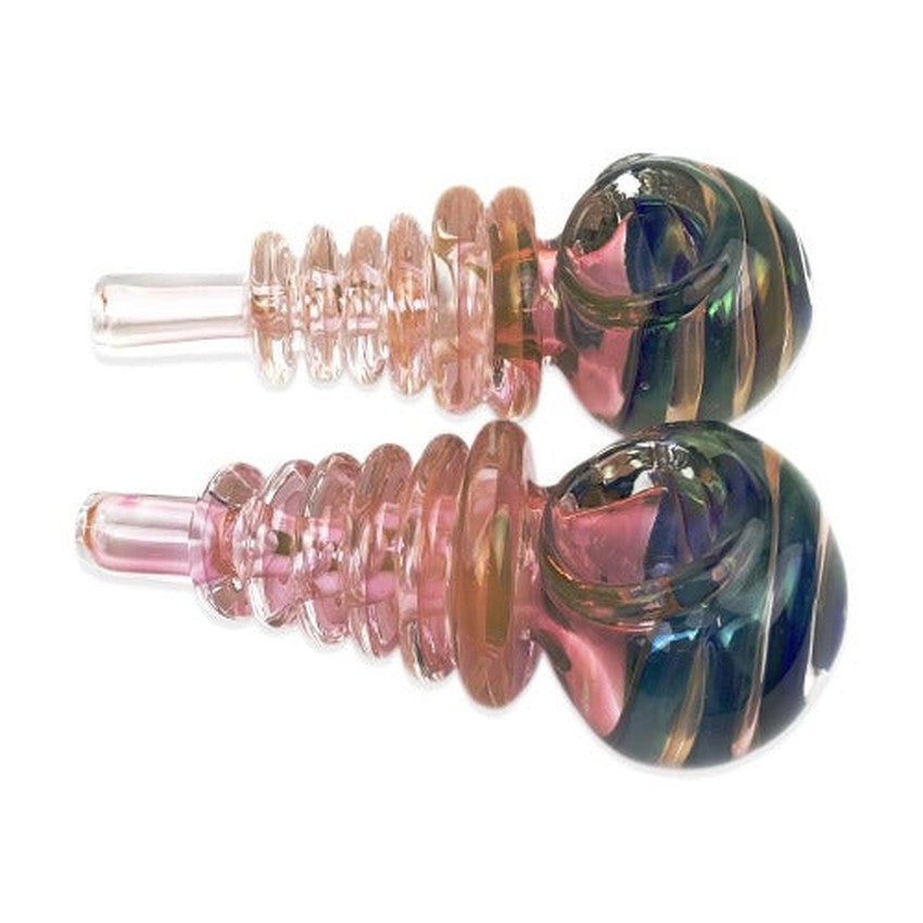 5" Double Glass Marvel Artwork Heavy Hand Pipe - Design May Vary - (1 Count)