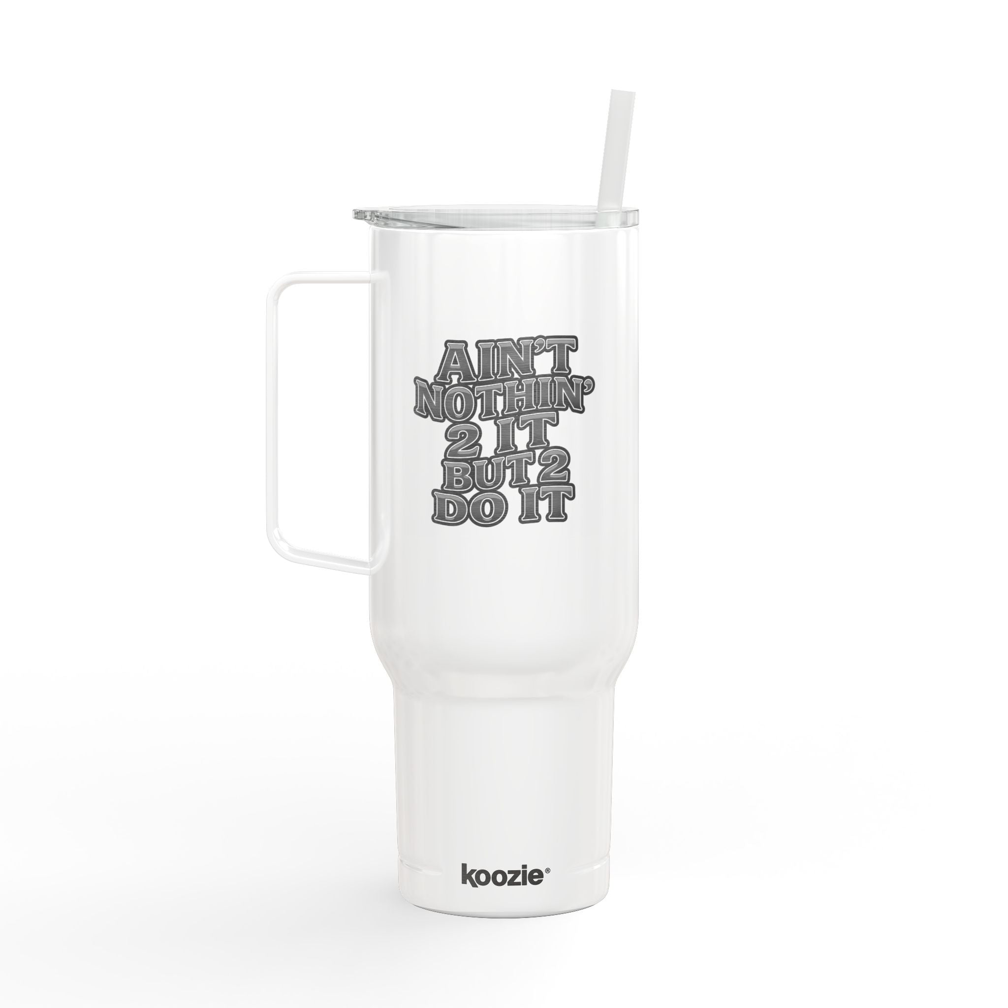 40oz Engraved Tumbler - "Ain't Nobody Gotta Tell Me" Stainless Insulated Cup with Lid